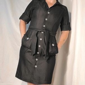 Chico's Casual Soft Denim Style Buttoned-Down Dress